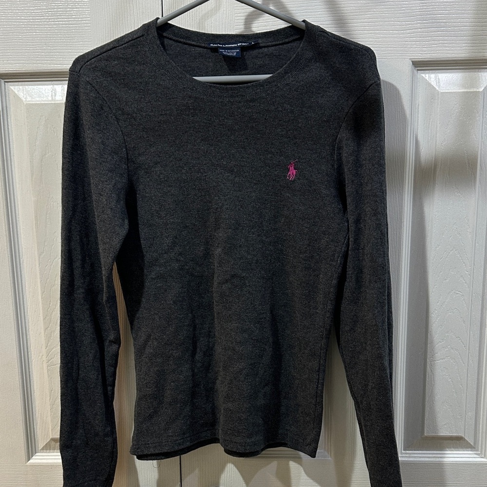 Ralph Lauren Sport Black Long Sleeve Top L
